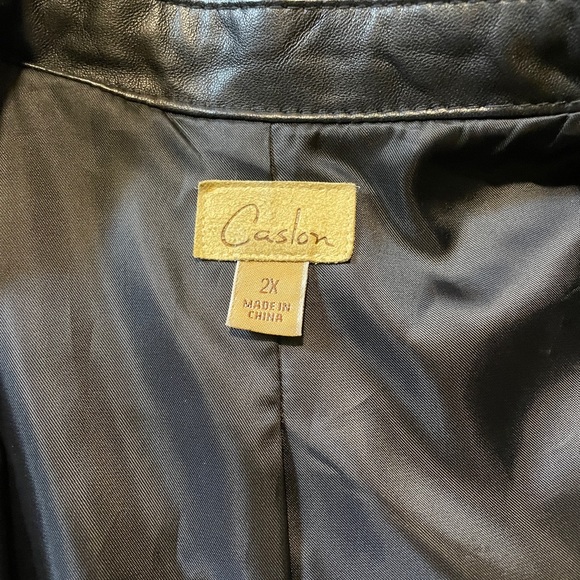 Caslon Genuine Leather Jacket size 2X - Picture 4 of 6